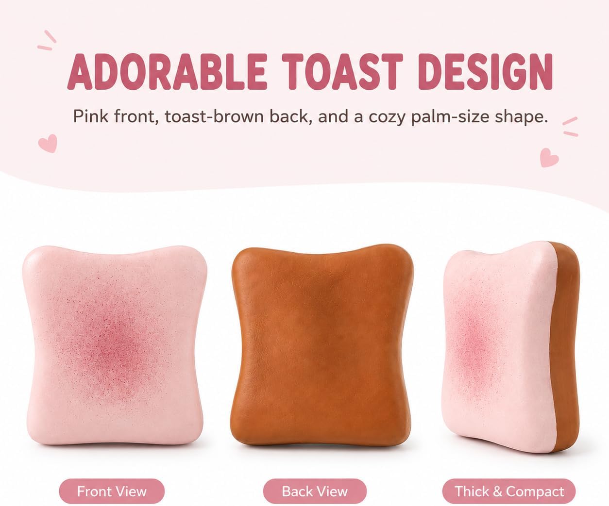 Sticky Bread Squishy Fidget Toys,Slow Rising Butter Squishy Toy,Moist and Soft Stress Toast Balls,Stress Relief & Fidget Toys for ADHD,Party Favor Gift (Pink A-1pcs)