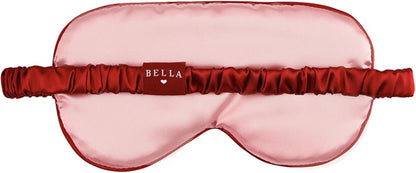 Bella Sleep + Spa Accessories - Soft Silky Eye Masks for Sleeping - Satin Sleep Mask in an Ornament, One Size, Rose Pink