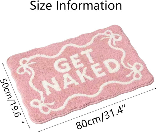 Bathroom Rug Cute Bath Mat 19.6“ x 31.4” Pink Bow Bath Rugs for Bathroom Floor Shower Rug Small Home Decor and Accessories Small Non Slip Mats