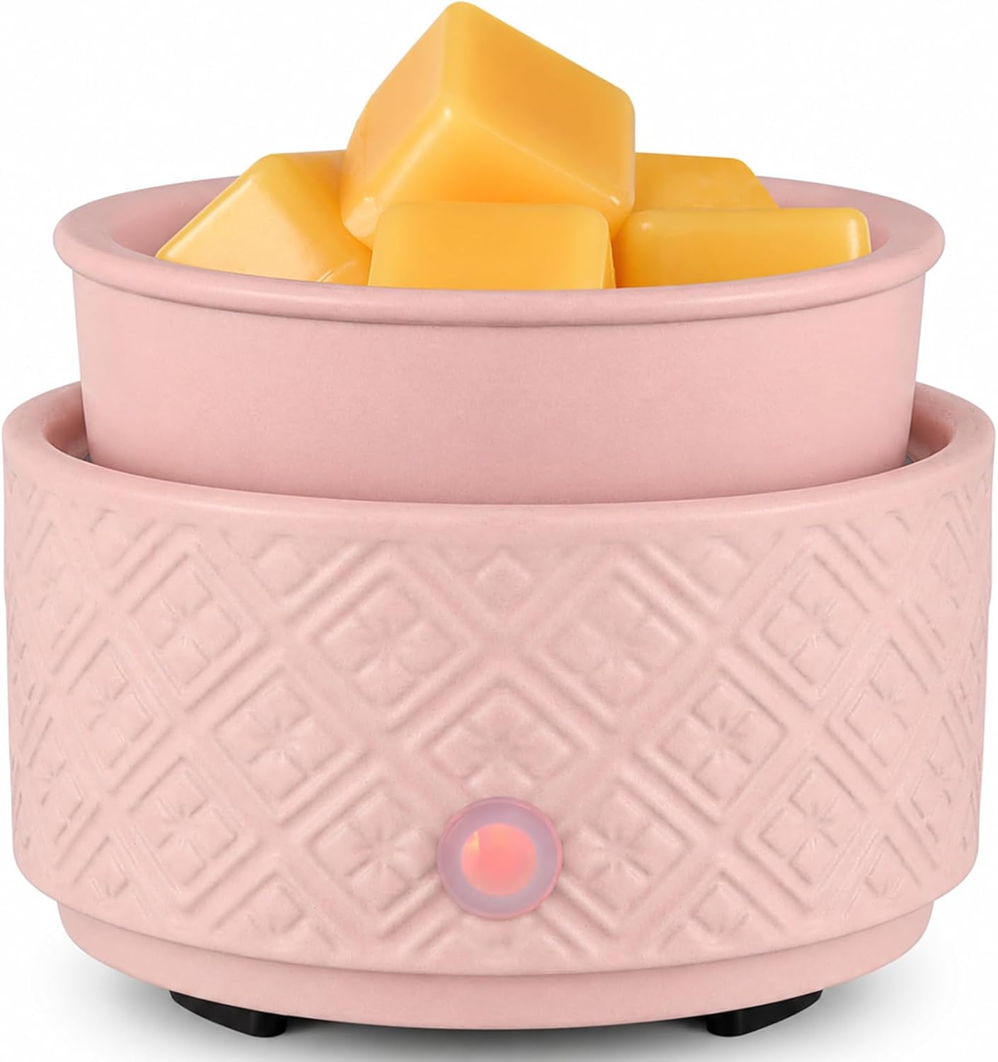 Wax Melt Warmer for Scented Wax,3-in-1Ceramic Wax Warmer Fragrances Candle Oils, Home Fragrance Burner,Electric Candle Warmer Perfect Christmas Gifts for Mom Women(Pink)