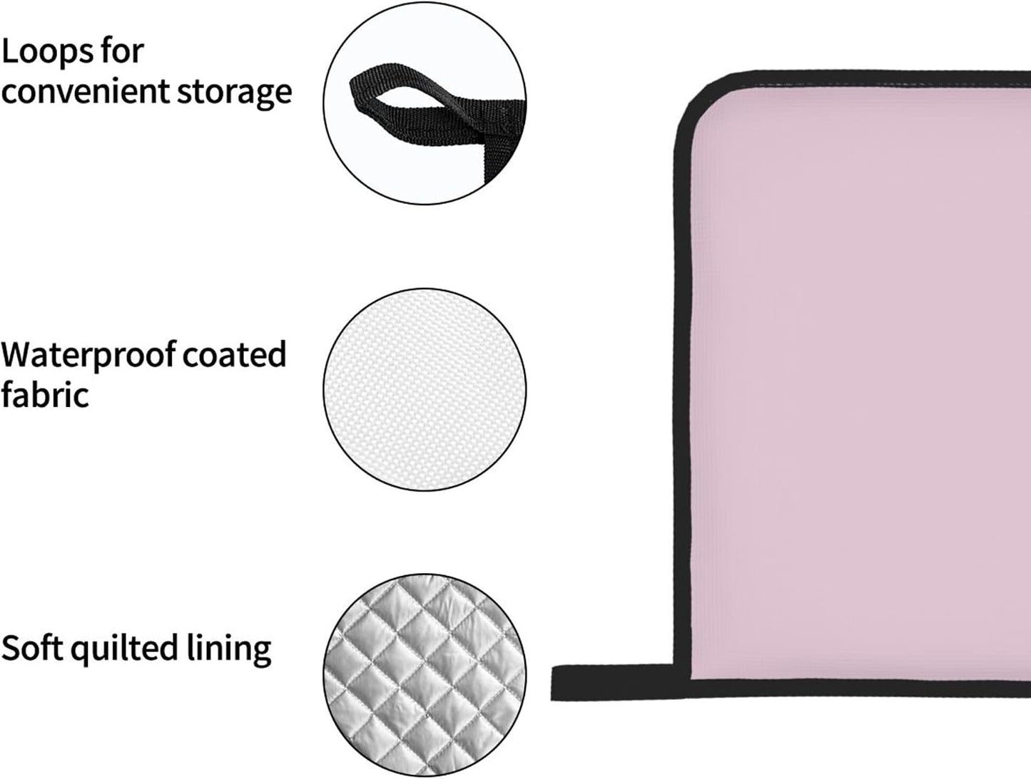 4PCS Oven Mitts and Pot Holders Sets, Solid Color Light Pale Pink Oven Mitts Set Heat Resistant Kitchen Microwave Gloves Safe for Baking,Cooking, BBQ