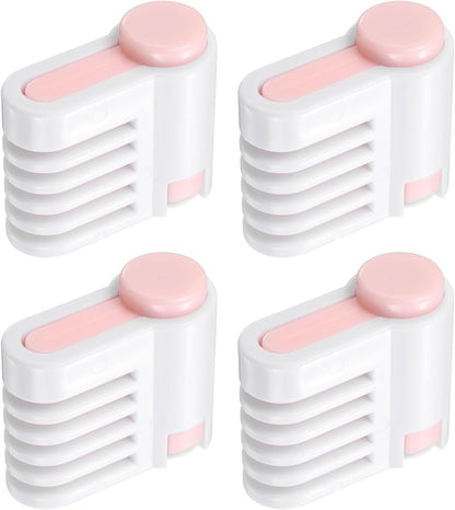 uxcell 4 Pcs Cake Leveler Slicer, DIY Cake Slicer, 5 Layers Bread Leveler, Light Pink