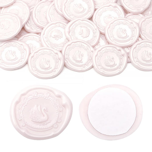 Swan Wax Seal Stickers,30Pcs Pink Self Adhesive Envelope Seal Stickers,Great for Wedding Invitations,Greeting Cards,Gift Wrappings,Valentine's Day