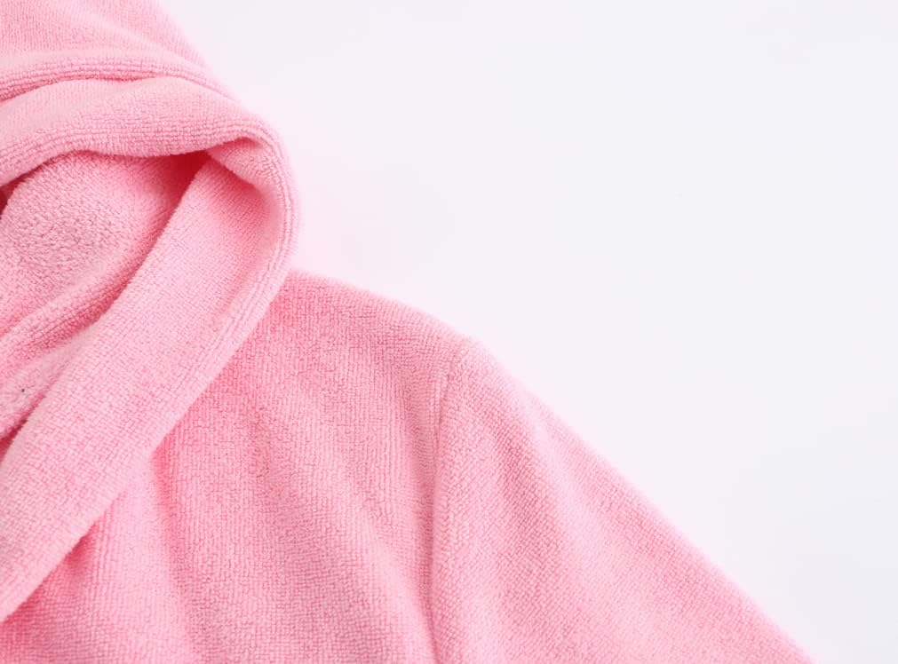 Boys Girls Bathrobe Soft Towel Hooded Robe Terry Cloth Cotton Bathrobe