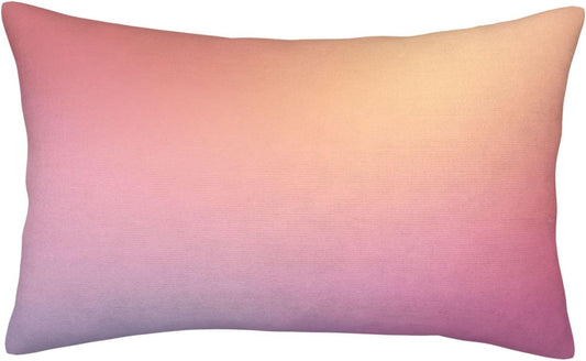 Pastel Peach and Purple Color Throw Pillow Covers 14"X20" Pillowcase Lumbar Decorative Cushion Case for Couch Bed Sofa Farmhouse Decor