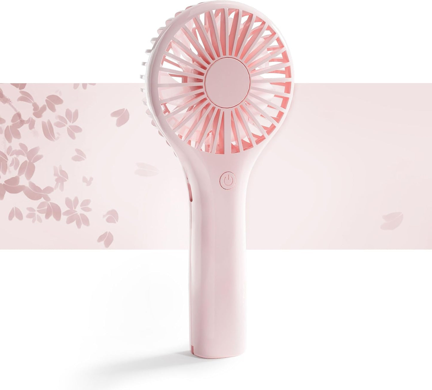 Edvision Portable Mini Fan - Powerful Personal Handheld Fan with 3 Speeds, Cute and Small, USB Rechargeable for Travel/Lash/Makeup/Outdoor/Home, Pink
