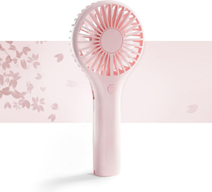 Edvision Portable Mini Fan - Powerful Personal Handheld Fan with 3 Speeds, Cute and Small, USB Rechargeable for Travel/Lash/Makeup/Outdoor/Home, Pink