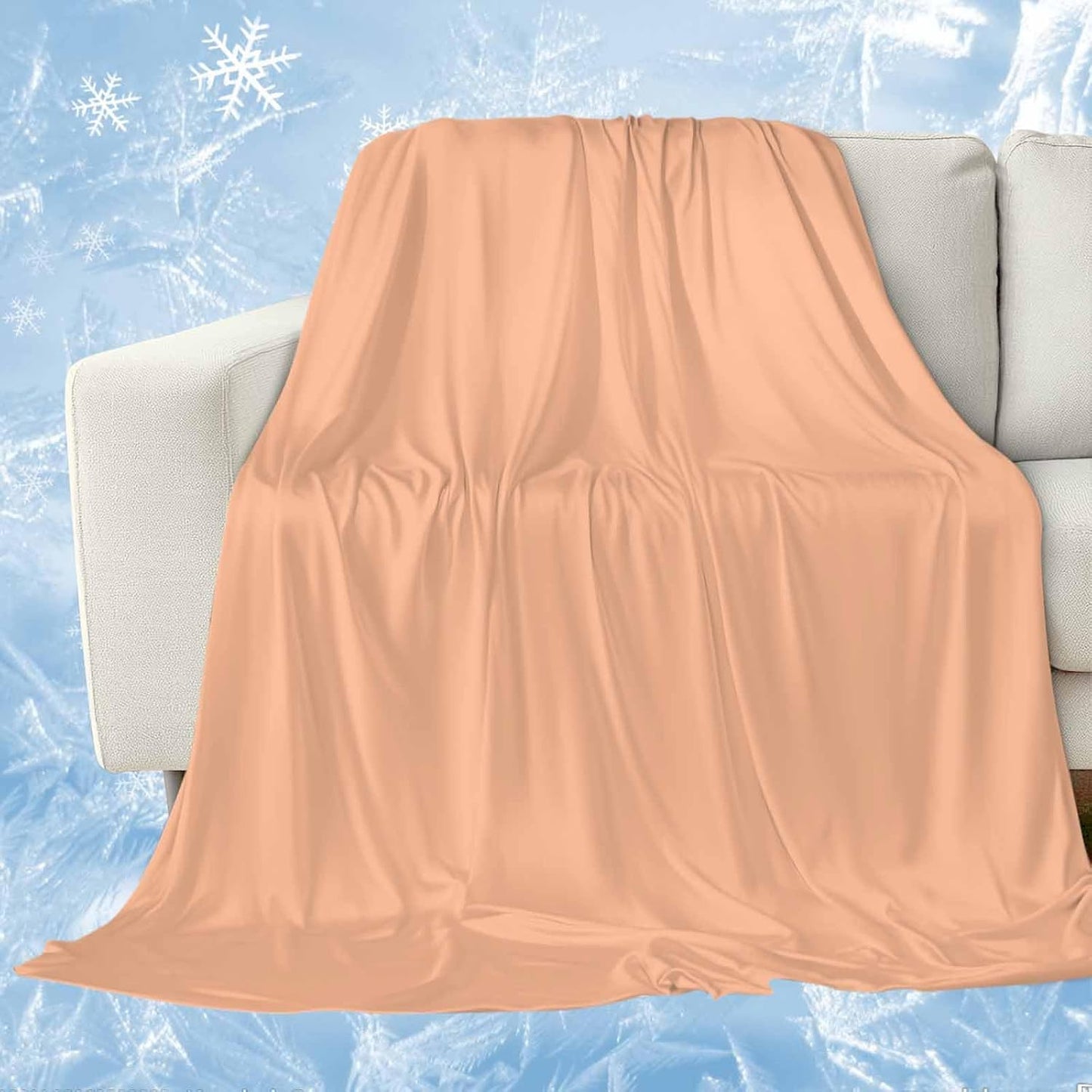 Cooling Blanket Peach Fuzz Pink Lightweight Breathable Summer Blanket Solid Color Cooling Blankets for Hot Sleepers Night Sweats 30x40in