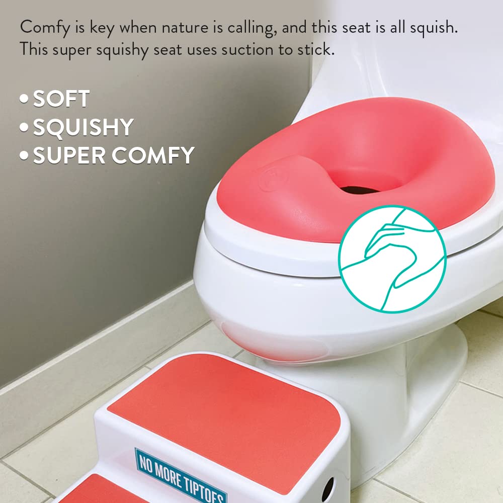 Prince Lionheart Cushiony Potty Training Squish Seat-Coral