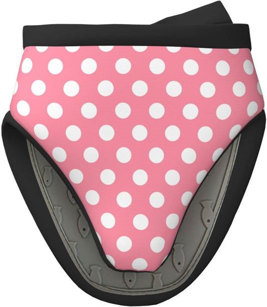 Mini Silicone Oven Mitts, Light Pink Polka Dot Print (a) Oven Mitts Heat Resistant, Pot Holders for Kitchen Cooking & Baking Gloves