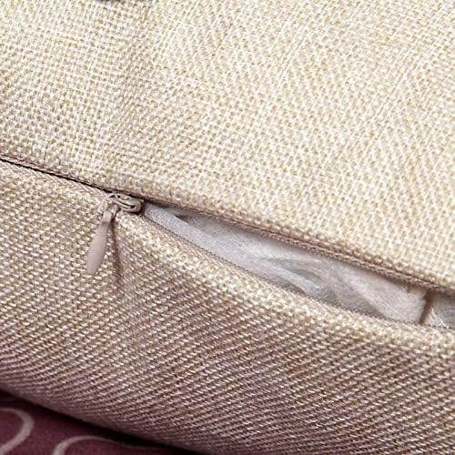 Swono Throw Pillow Case Peach Peony Cotton Linen Square Cushion Cover Standard Pillowcase for Men Women Home Decorative Sofa Armchair Bedroom Livingroom 18 x 18 inch