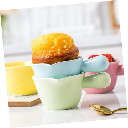 Ceramic Pot Mini Cooking Casserole Handle for Porridge and Sauces Easy to Clean for Gas Stove and Microwave