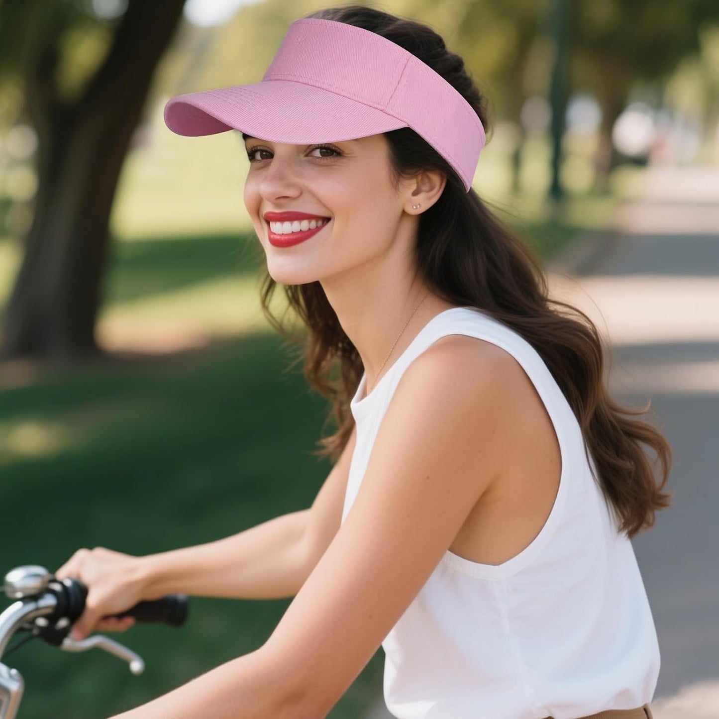 Topbuti Sports Sun Visor Hats for Women Men Adjustable Cotton Beach Baseball Tennis Golf Hat Caps UV Protection Visors