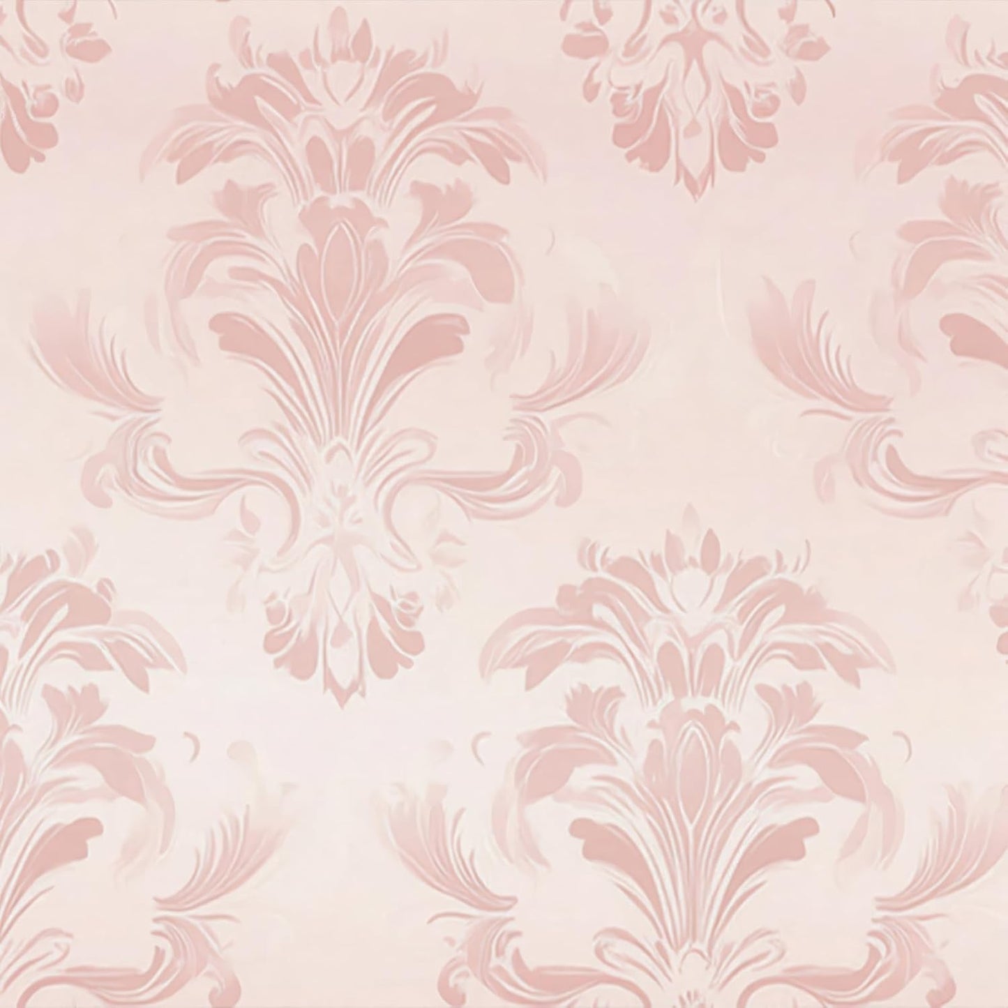 HOMETITUTE Wallpaper Peel and Stick Soft Pink Classic Damask Contact Paper Wall Paper Stick 17.7" x 118.1" Self Adhesive Removable Vinyl Wall Covering Bedroom Kitchen Bathroom Home Decor