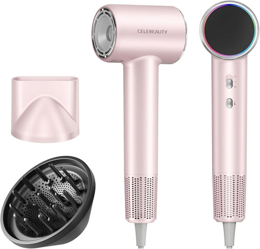 Hair Dryer Blow Dryer with Magnetic Diffuser & Nozzle, 110000 RPM Brushless Motor Ionic Hairdryer for Fast Drying & Frizz Control, Lightweight Low Noise Blowdryer for Home Travel Salon, All Hair Types