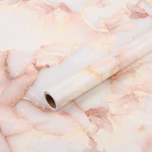 Art3d 17.71" x 78.74" (Pack of 1) Contact Paper, Pink Marble