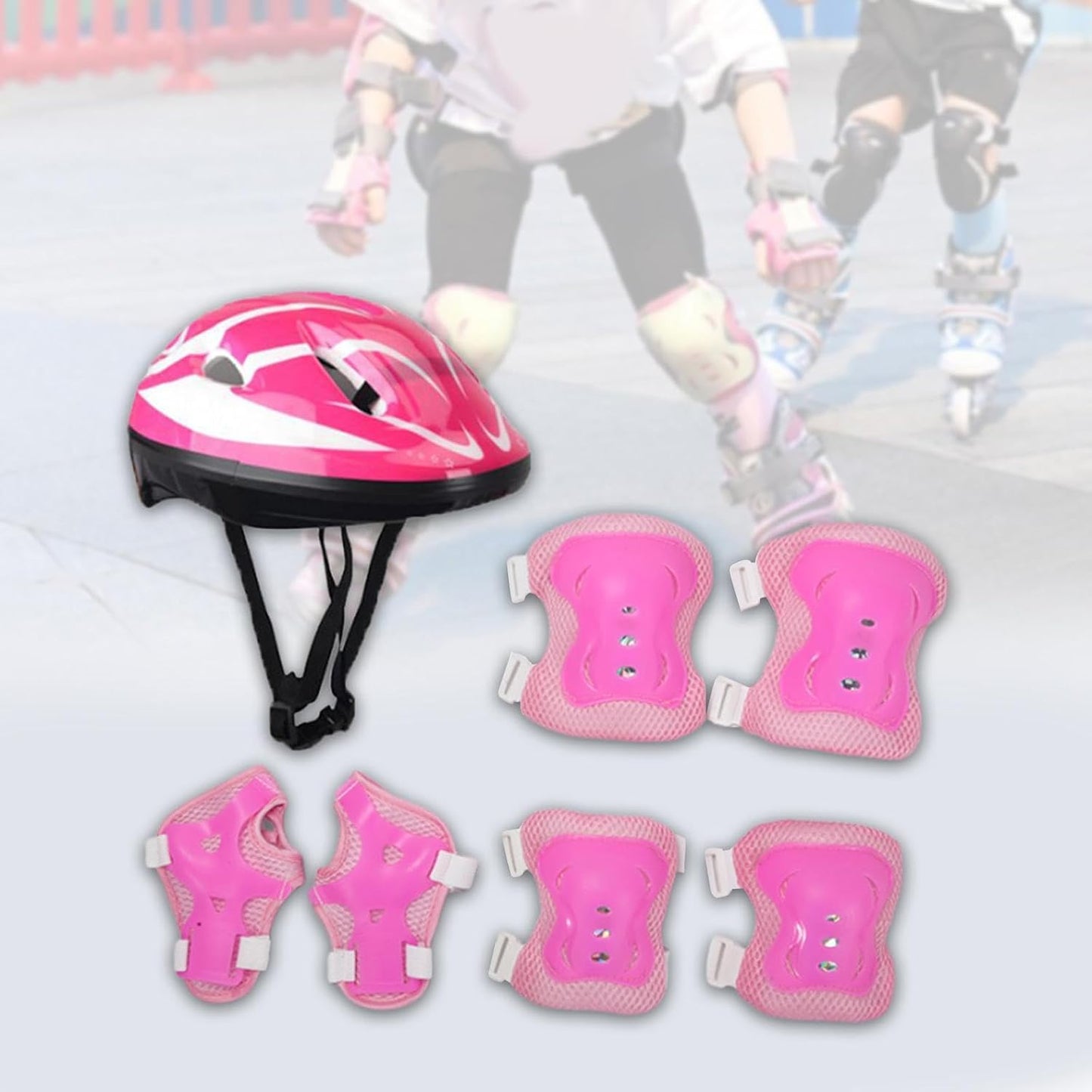 Children's Gear Set for and Skating with Helmet and Pads