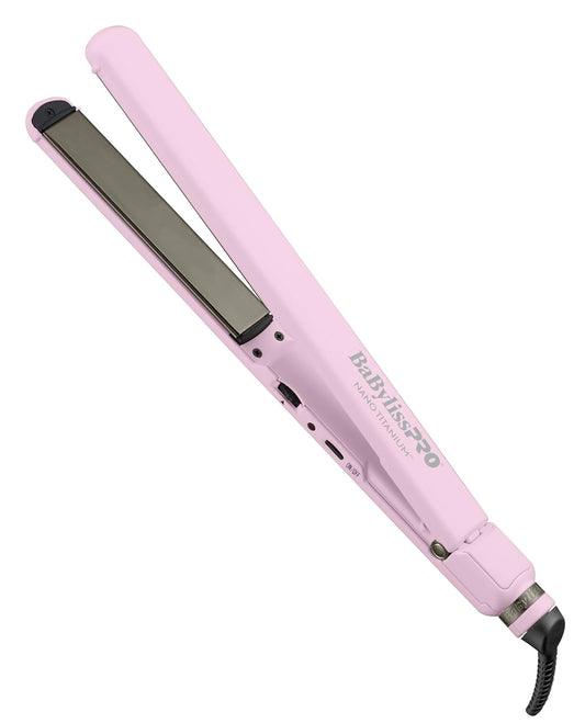 BabylissPRO Nano Titanium Ultra-Thin Hair Straightener, Professional Flat Iron, 5-Inch Extended Plates for Faster Straightening, for All Hair Types