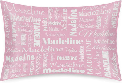 Custom Personalized Pillowcase, Women Silky Satin Pillowcase 1 Piece, Pillowcase with Zipper Suitable for Bedroom Bed Sleeping Peach Pink