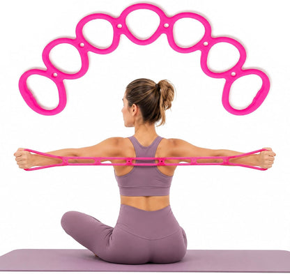 7 Ring Adjustable Resistance Bands, Workout Stretch Fitness Resistance Exercise Band with 7-Level, Ideal for Women Men Yoga/Pilates/Physical Therapy/Home Gym for Arm/Shoulders/Foot/Leg Fitness