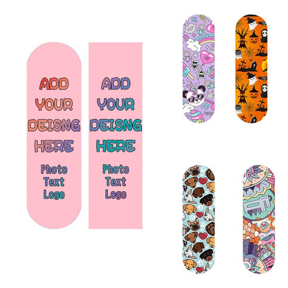 Personalized Skateboard Grip Tape with Photo/Text, Custom Waterproof Scooter Stickers Non-Slip Shockproof Matte Grips, Pink