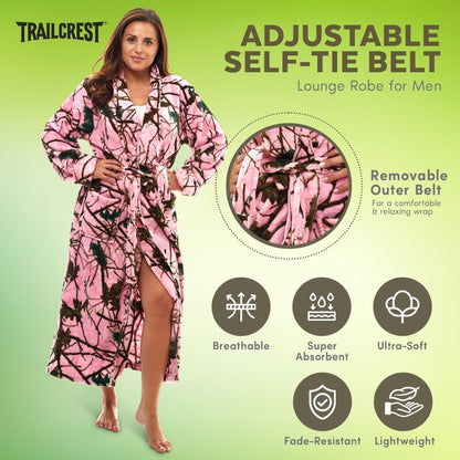 TrailCrest by Treel Camo Polar Fleece Bathrobes