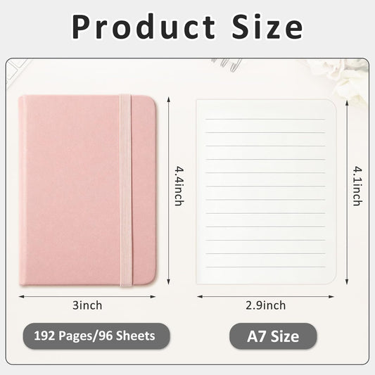 Ceenna 16 Packs Pocket Small Notebook Journals Mini Notebook bulk 192 Pages/96 Sheets Hardcover with Thick Lined Paper 3" x 4.4" A7 Small Notepad Pastel Color For Office Home Journey Supplies