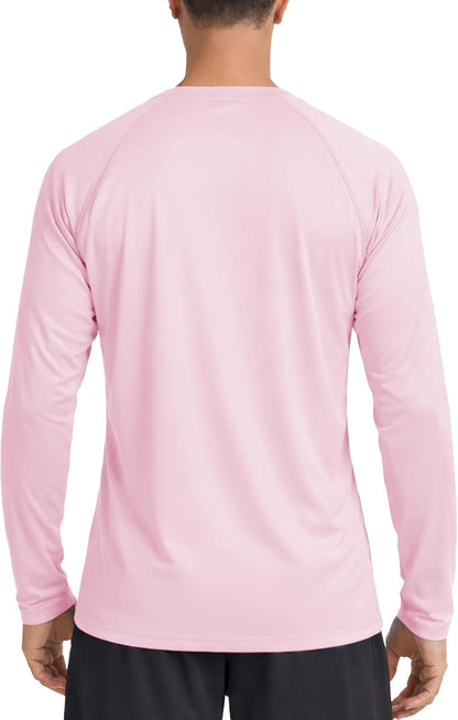 Boladeci Men's UPF 50+ Sun Protection UV SPF Shirts Long Sleeve Lightweight Quick Dry Swim T-Shirts Rash Guard