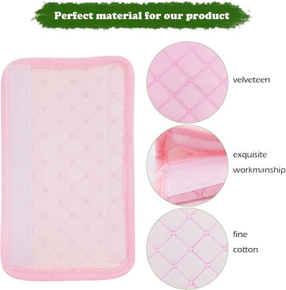 Car Seat Belt Cover Pad, 5 Pack, Seatbelt Covers for Car Accessories, Soft Material, Car Seat Strap Pads, Pink 10.63 inches, Applicable for All Vehicles, Comfort for Neck Shoulders (5-Pink)