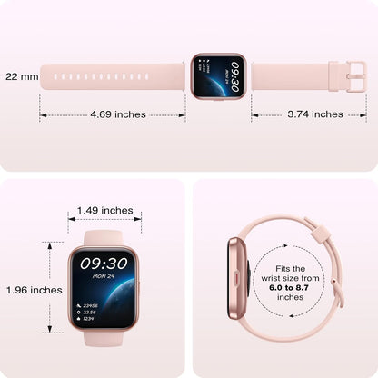 Fitpolo Smart Watches for Women, 1.8'' HD Women Smartwatch with Alexa Built-in, Bluetooth Calls, IP68 Waterproof, 7 Days Battery, Heart Rate/Sleep/SpO2 Monitor, 110 Sports Mode