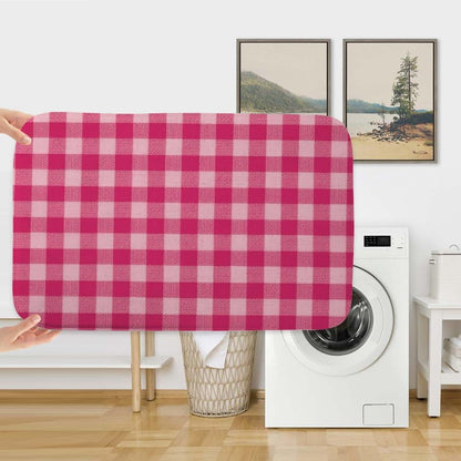 Front Door Rug Romantic Bright Pink Checkered Bathroom Toilet Rugs Bath Tub Mat Outside Door Mats Protect Floor Trap Water Anti-Slip Ultra-Soft Household Rv Users Shower Rustic Bathroom Decor 18X30in