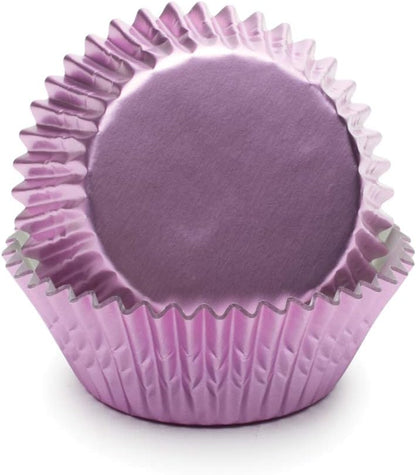Fox Run Light Pink Foil Muffin and Cupcake Liners, Set of 32 Standard Size Wrappers