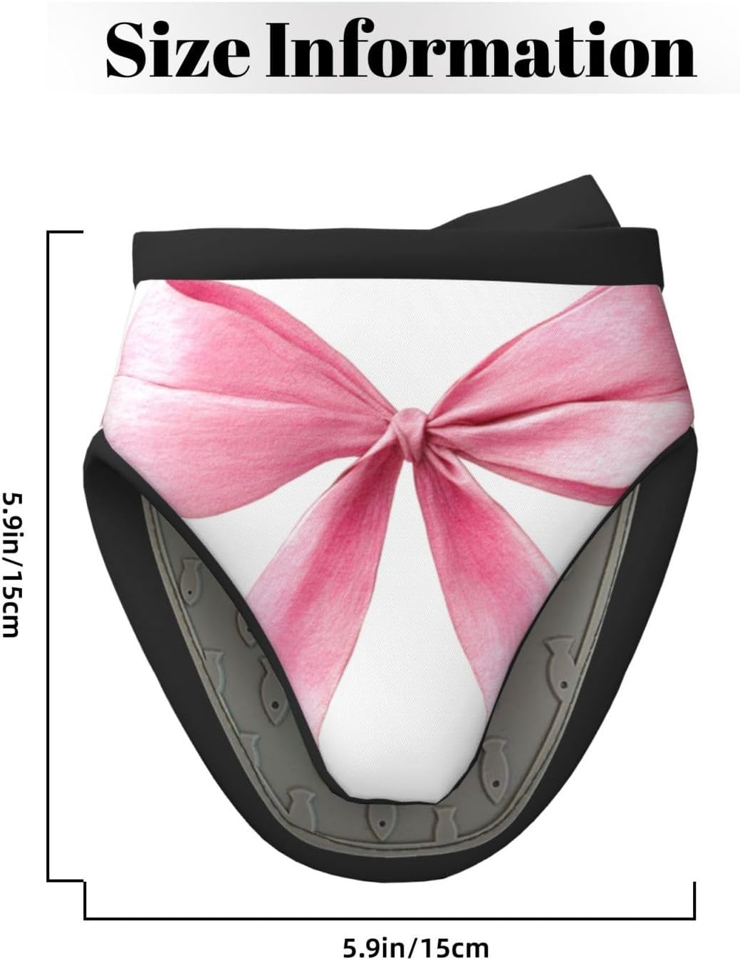 Watercolor Light Pink Coquette Bow Mini Silicone Oven Mitts Heat and Slip Resistant Kitchen Mittens,Short Oven Gloves for Safe Cooking Baking & Grill,5.9"X5.9"
