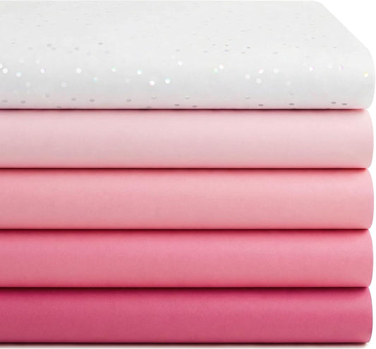 UNIQOOO 500 Sheets Acid Free Pink Series Tissue Paper, 20x14 Inch Bulk Gift Wrapping Tissue Paper, 17gsm Colored Wrap Sheets for Birthday Wedding DIY Crafts
