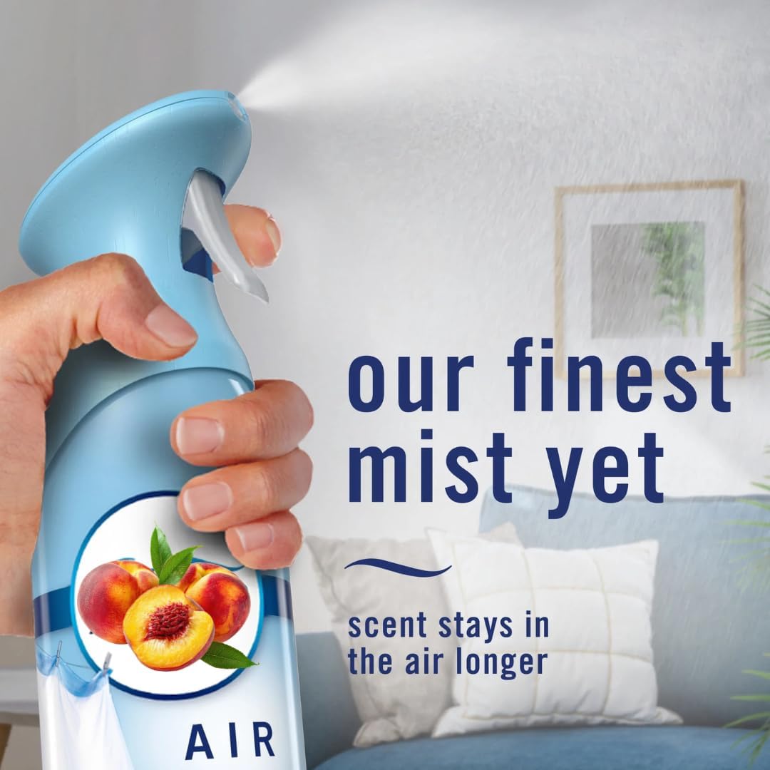 Febreeze Air Mist, Odor-Fighting Room Spray, Juicy Summer Peaches, 8.1oz, Pack of 3