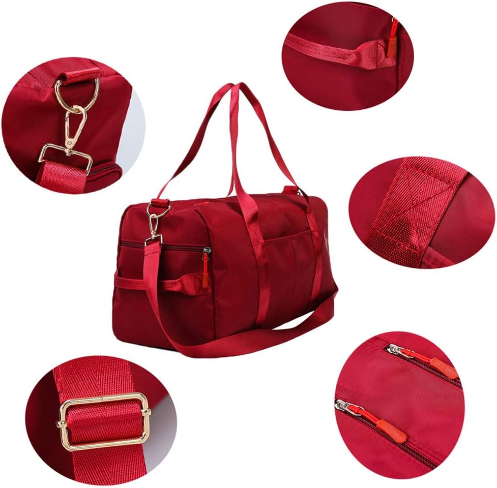 Sports Gym Bag for Women Travel Duffel Bag with Wet Pocket and Shoes Compartment for Training Swim Yoga(Pink)