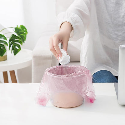 0.5 Gal Trash Bags,Mini Strong Garbage Bags for Mini Desktop Trash Can,180 Counts(6 Rolls),with Handle (Pink)