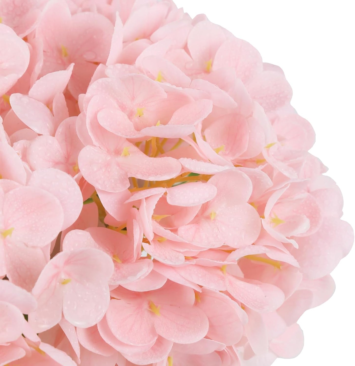 IPOPU 6PCS Real Touch Faux Hydrangea Artificial Flowers Light Pink Hydrangeas with Stems Lifelike Fake Hydrangeas for Home Table Wedding Baby Shower Party Floral Arrangements (Light Pink)