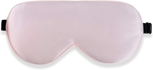 Alaska Bear Natural Silk Sleep Eye Mask Pink, Back Black for Blackout