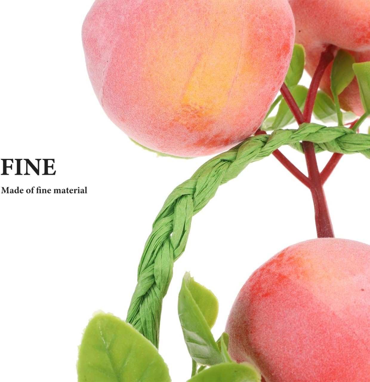 Kichvoe 3Pcs Artificial Peach Pendant String 19.68In Lifelike Faux Peaches Hanging Decoration for Home Kitchen Party Photo Prop