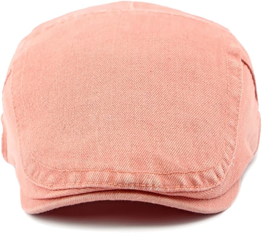 Newsboy Cap for Men Adjustable Flat Ivy Gatsby Cabbie Driving Hat Breathable Denim Cotton Golf Cap