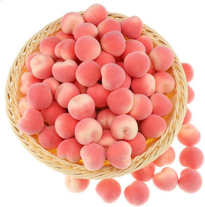 Aliotech 18Pcs Artificial Peach Fake Peach Mini Fruit Small Peach Simulation Lifelike for Home Cabinet Table Party Kitchen Decoration Photography Prop