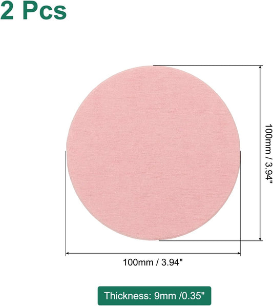 PATIKIL 2Pcs Diatomite Coasters, 3.9" Round Instant Drying Water Absorbing Stone Tray Diatomaceous Coasters Set of 2 for Desk Cups Drinks Cosmetic Bottles Soap, Pink