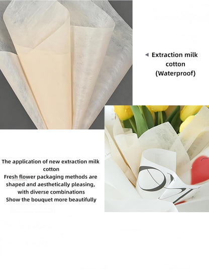 PAVNSO 114 Sheets Durable Tissue Flower Wrapping Paper, Waterproof Cotton Wrapping Paper Non-Woven Lining Paper, Floral Bouquet Wraps for Florist Packaging Arrangement/Florists(Pink)