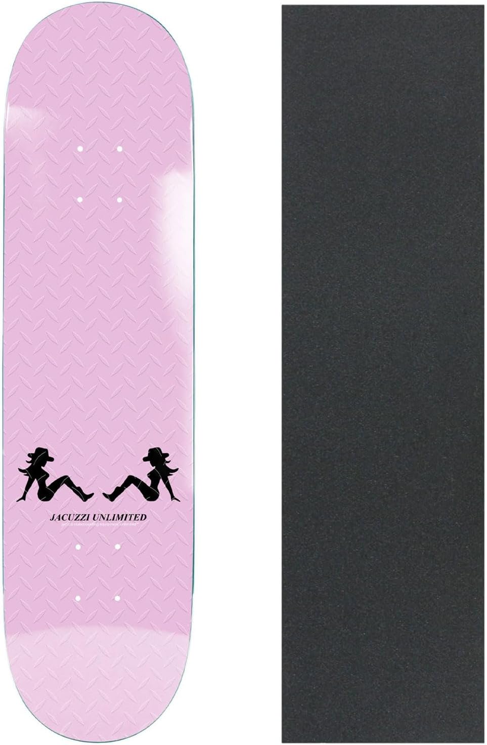 JacuzziUnlimited Skateboard Deck Cowgirls Jet Ski Pink 8.5" x 31.5" with Grip