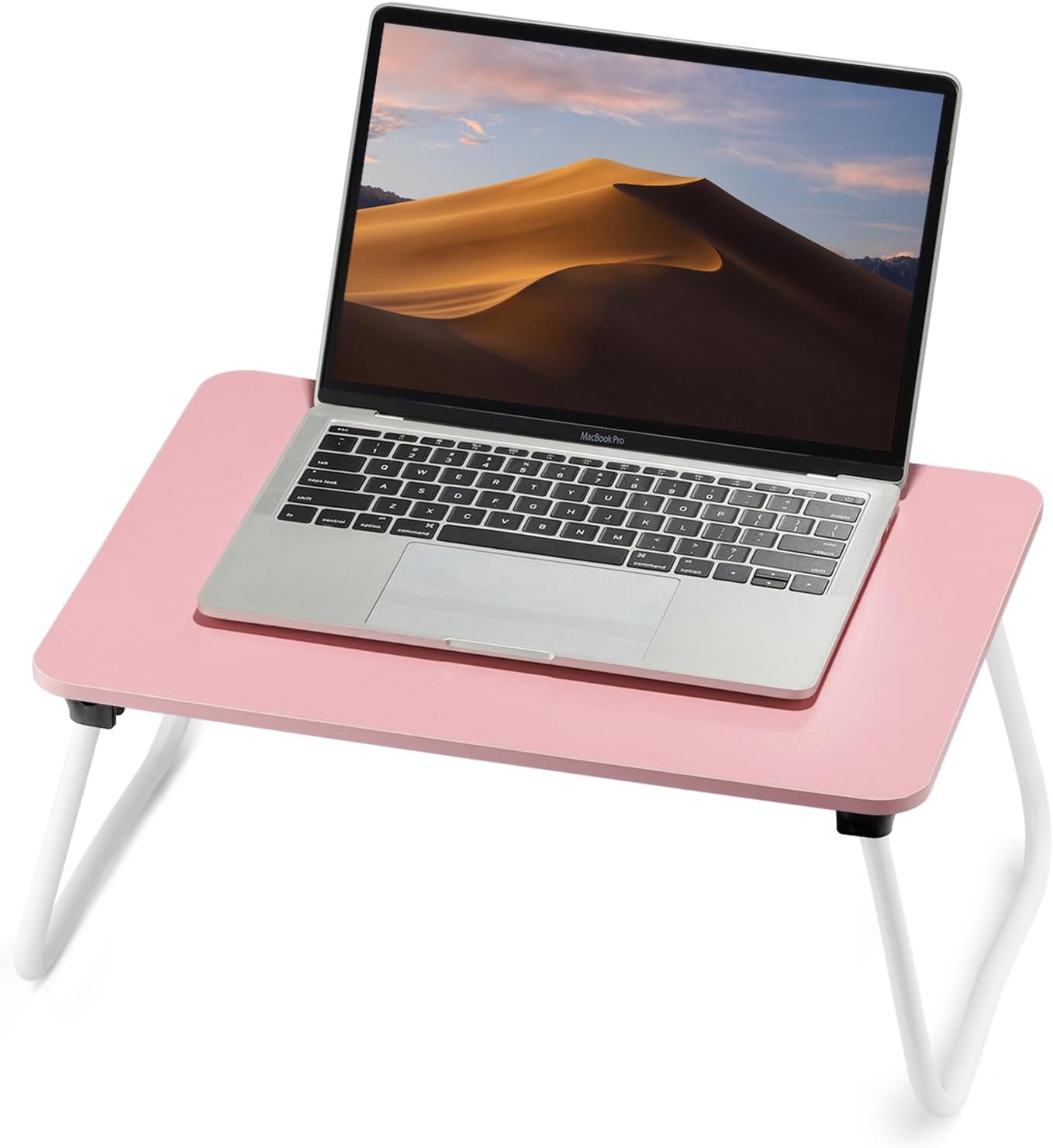 FISYOD Foldable Lap Desk, Laptop Bed Desk, Portable Bed Table, Laptop Stand for Bed & Couch, Lightweight & Mini - Pink