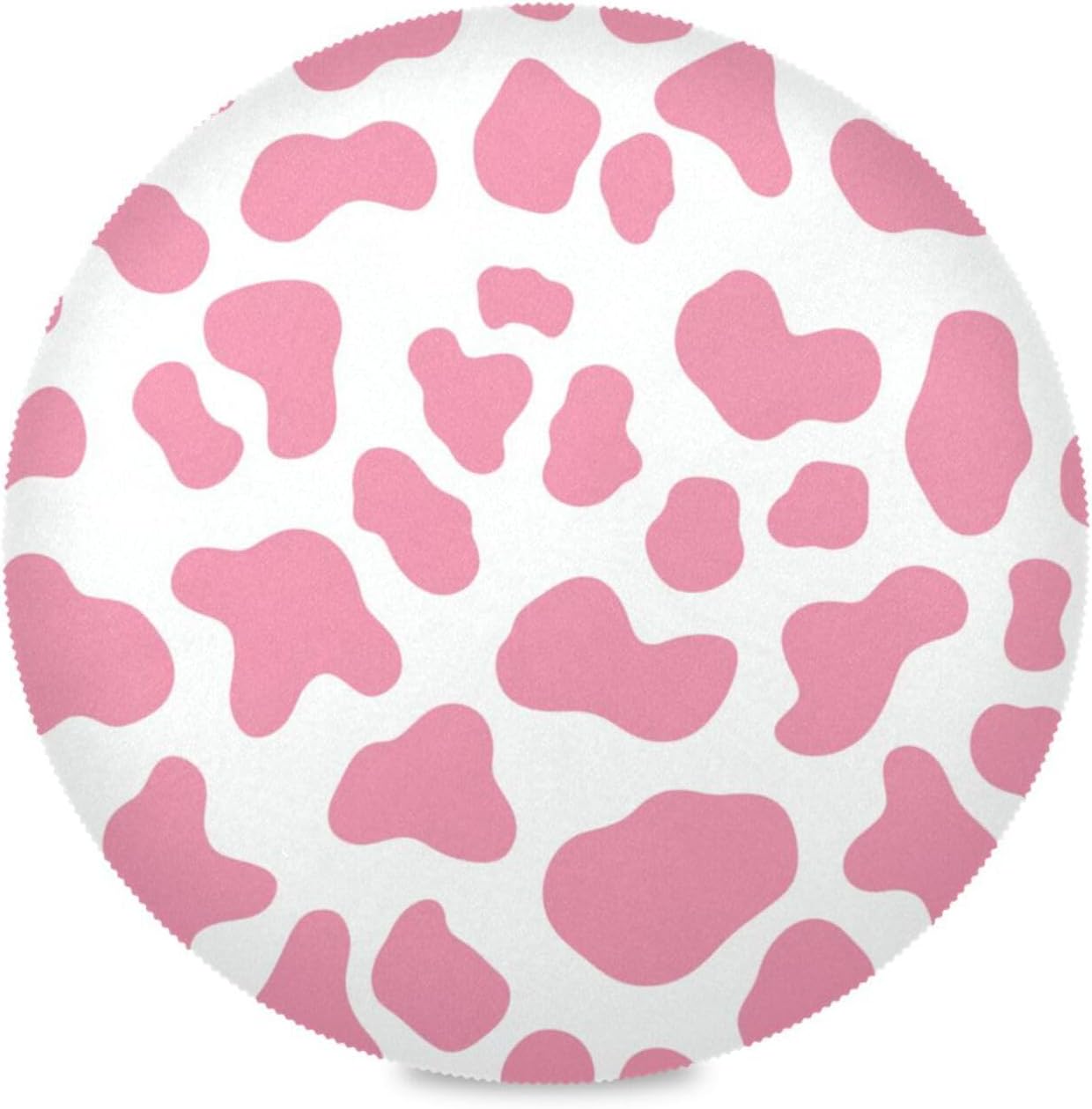 Peach Cow Pattern placemates round waterproof place mat christmas porta platos para mesa 15.4x15.4in set of 6