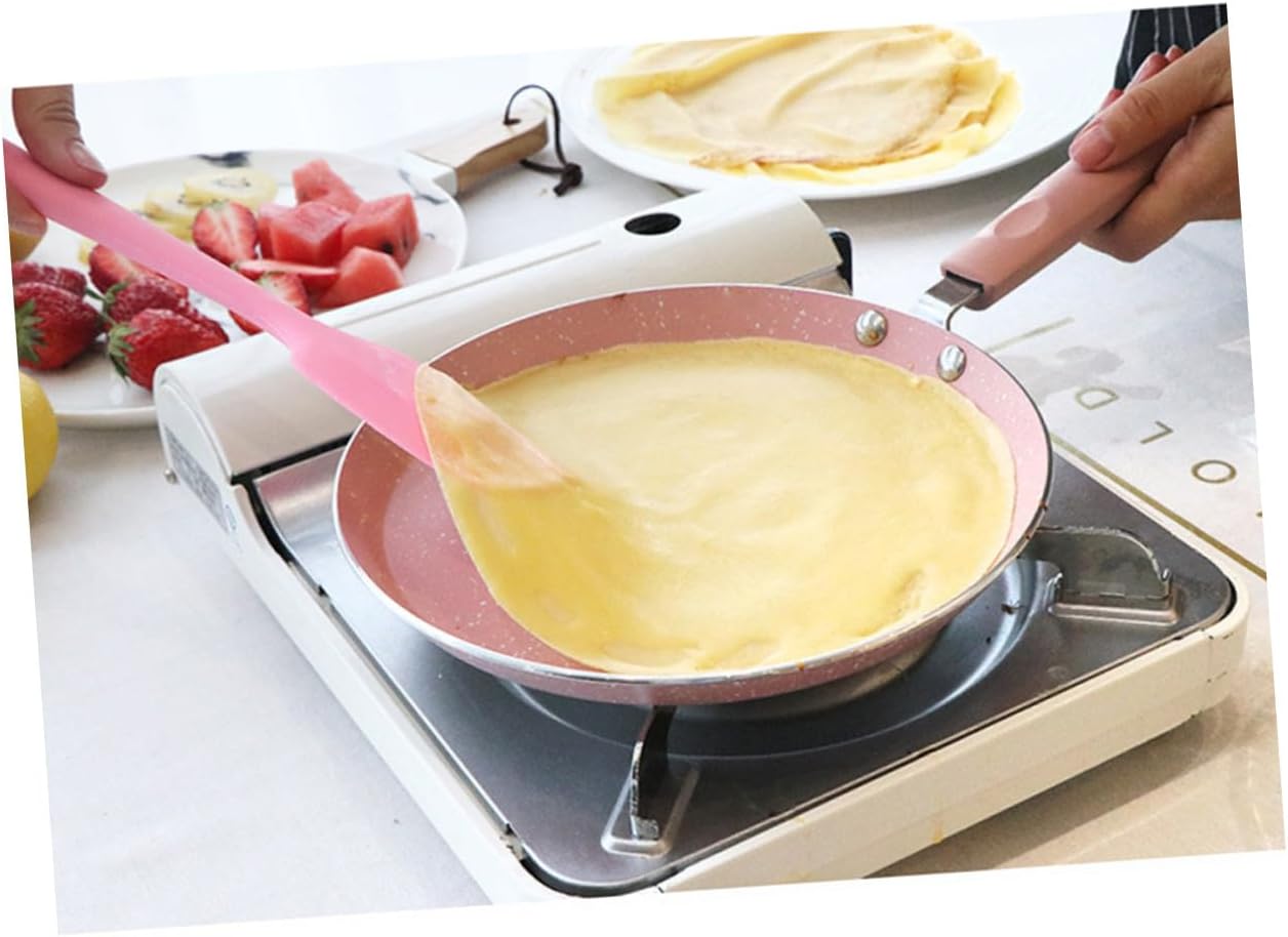 Aluminum Non-stick Omelet Frying Pan 8-inch Pink Lightweight Pancake Skillet for Home and Restaurant Cooking
