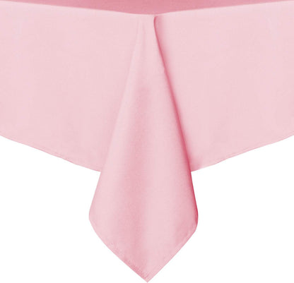 sancua Rectangle Tablecloth - 60 x 60 Inch - Stain and Wrinkle Resistant Washable Polyester Table Cloth, Decorative Fabric Table Cover for Dining Tables, Buffet Parties and Camping, Pink