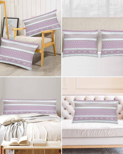 Farm Fruits Satin Pillowcase for Hair and Skin with Zipper, Soft Breathable Cooling Silk Pillow Cases, Watermelon Lemons Peach Pink Grey Striped Throw Pillow Covers Standard Size 20"x26" Set of 2